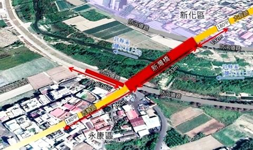 改善永康與新化交通 45年老舊新灣橋將改建