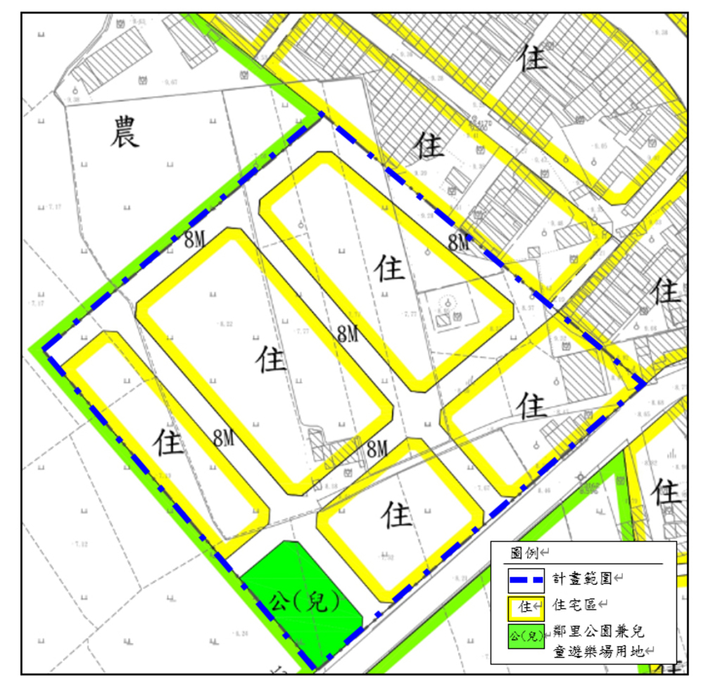 仁德區上崙街變更為住宅區